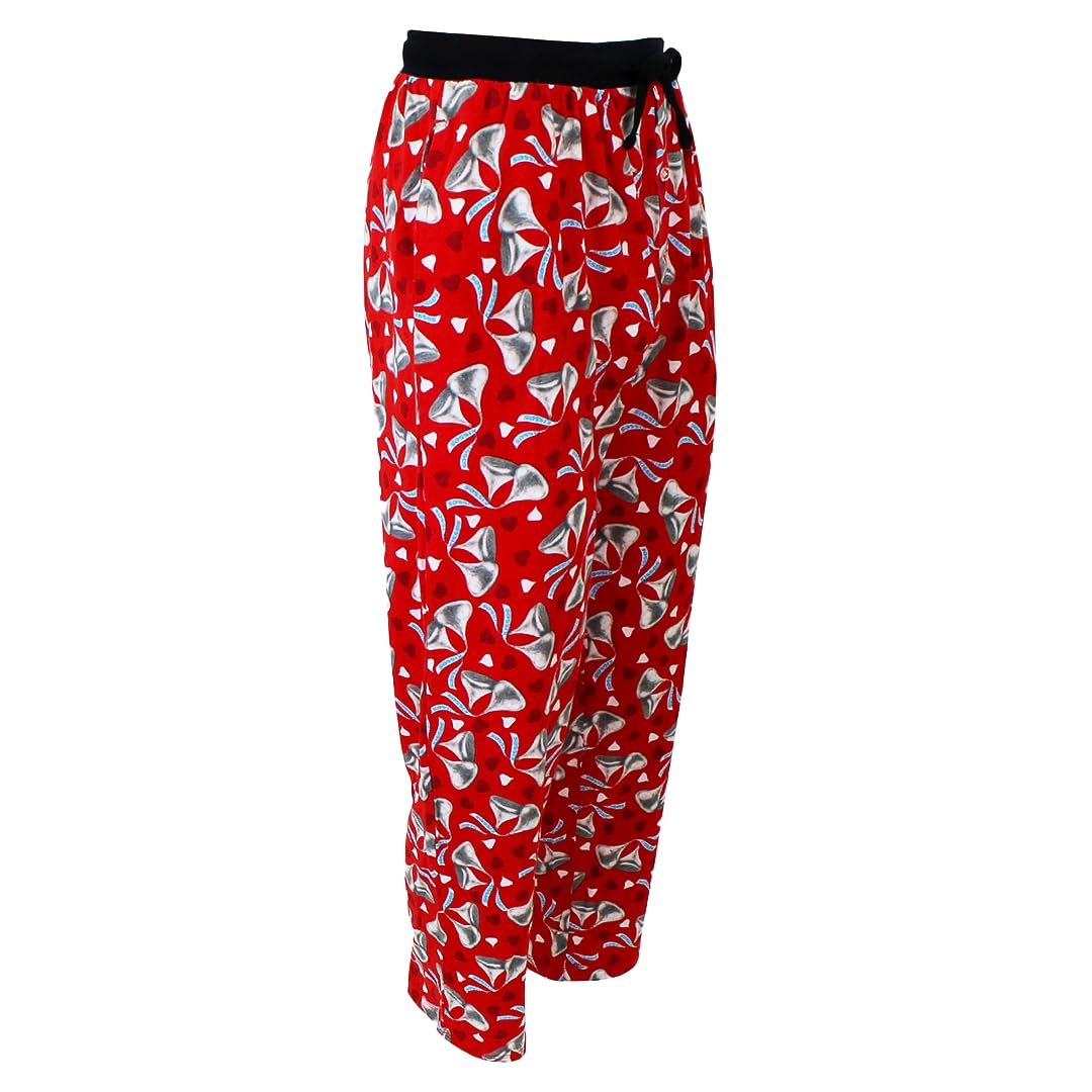 HERSHEY'SKisses and Hearts Knit Lounge Pajama Pants (Large, Red)