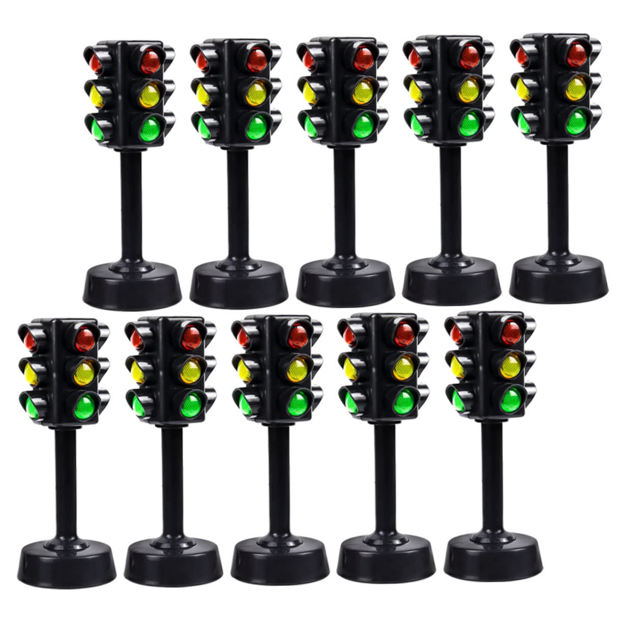 Toyvian10pcs Traffic Light Model Puzzle Toys Educational Toys for Toddlers Light Toy Game for Kids Cognitive Toy Crosswalk Light Toy Traffic Lamp Mini Signal Lamp