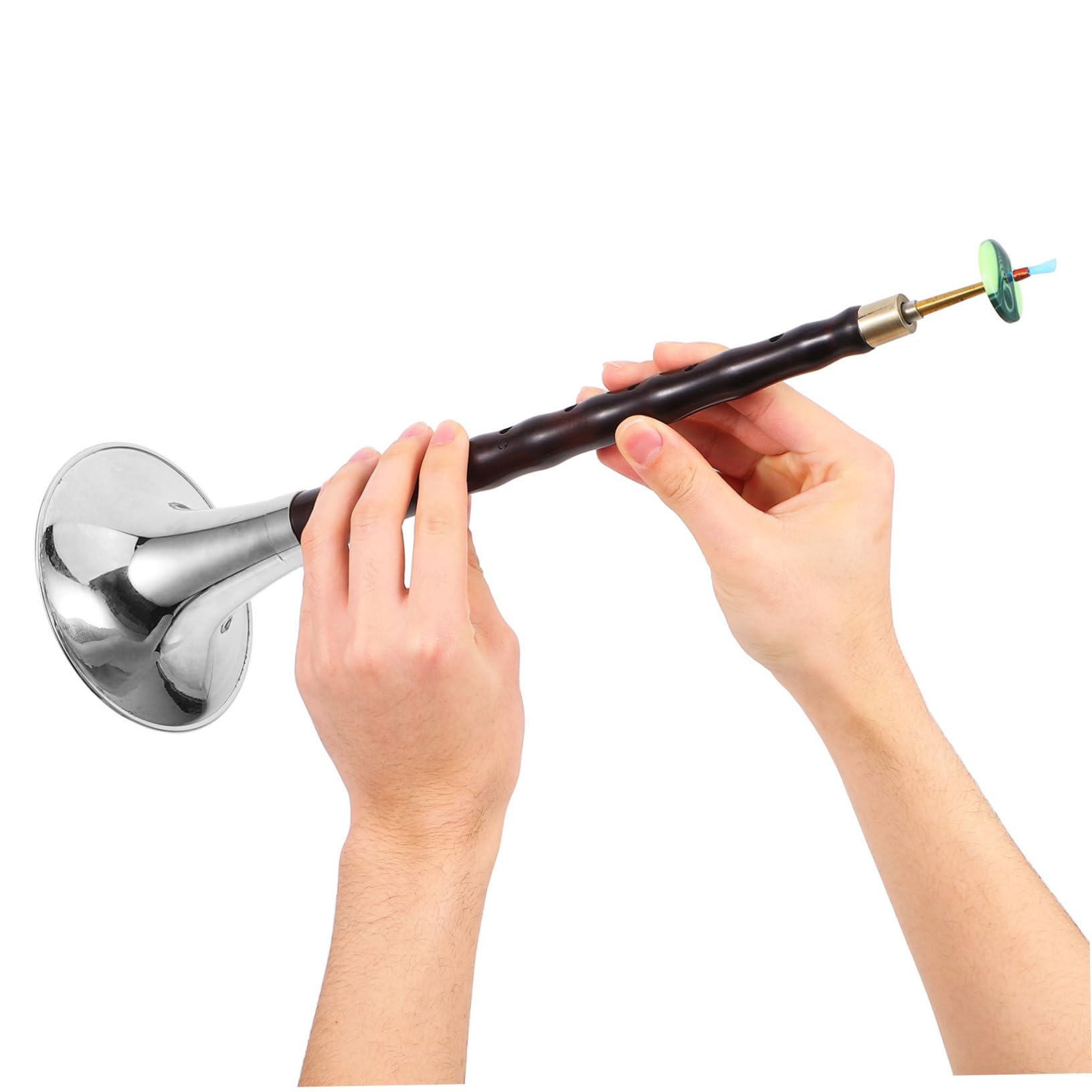 Traditionelles Chinesisches Suona Musikinstrument Zufällige Farbe in C-dur mit Eisen und Kupfermaterial Leichtgewichtig Einfach zu Spielen für Anfänger und Professionelle Musiker