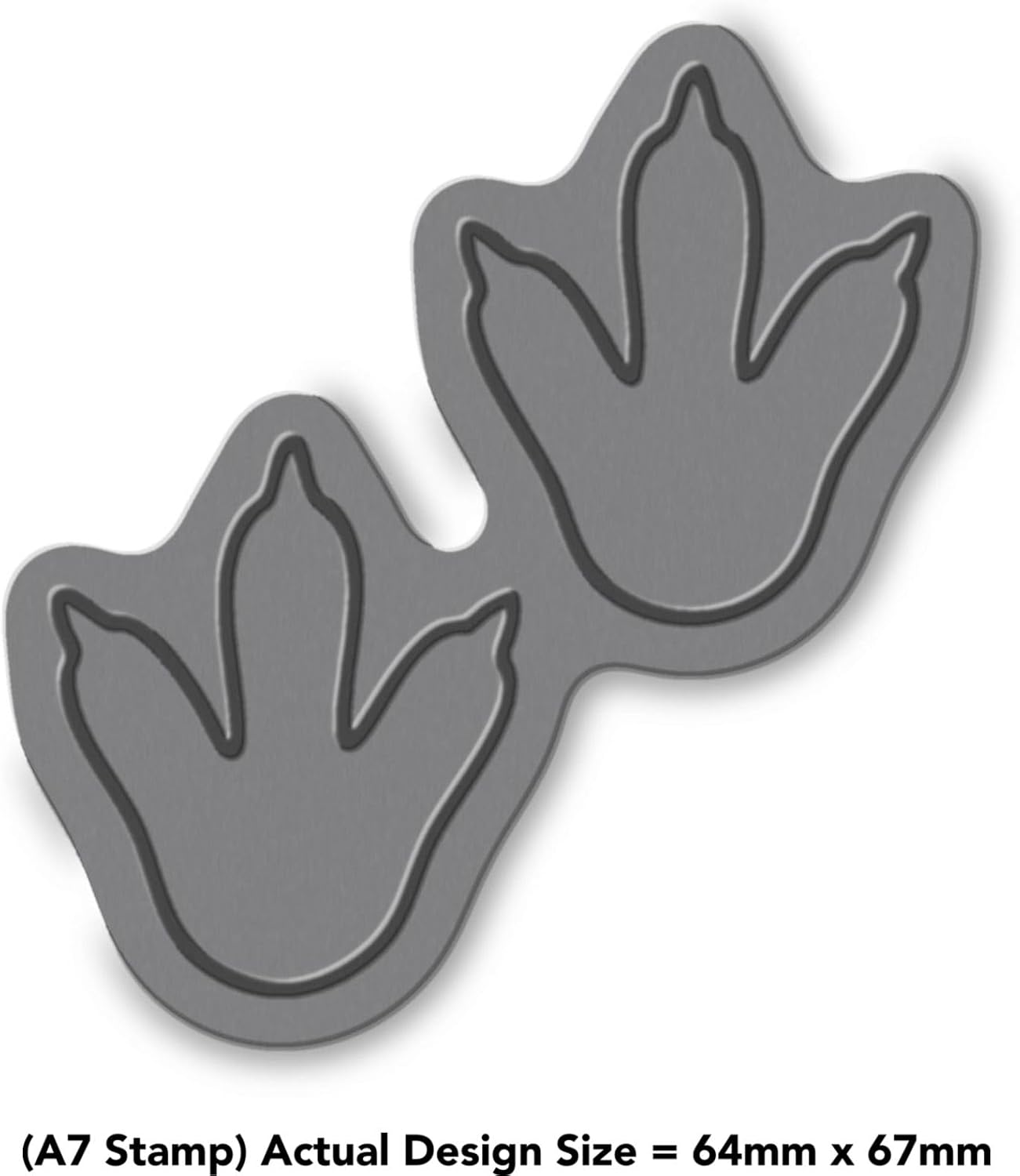 Azeeda 'Dinosaur Foot Prints' Unmounted Rubber Stamp - for Crafting, Scrapbooking and Card Making - Size A7 (RS00063335)