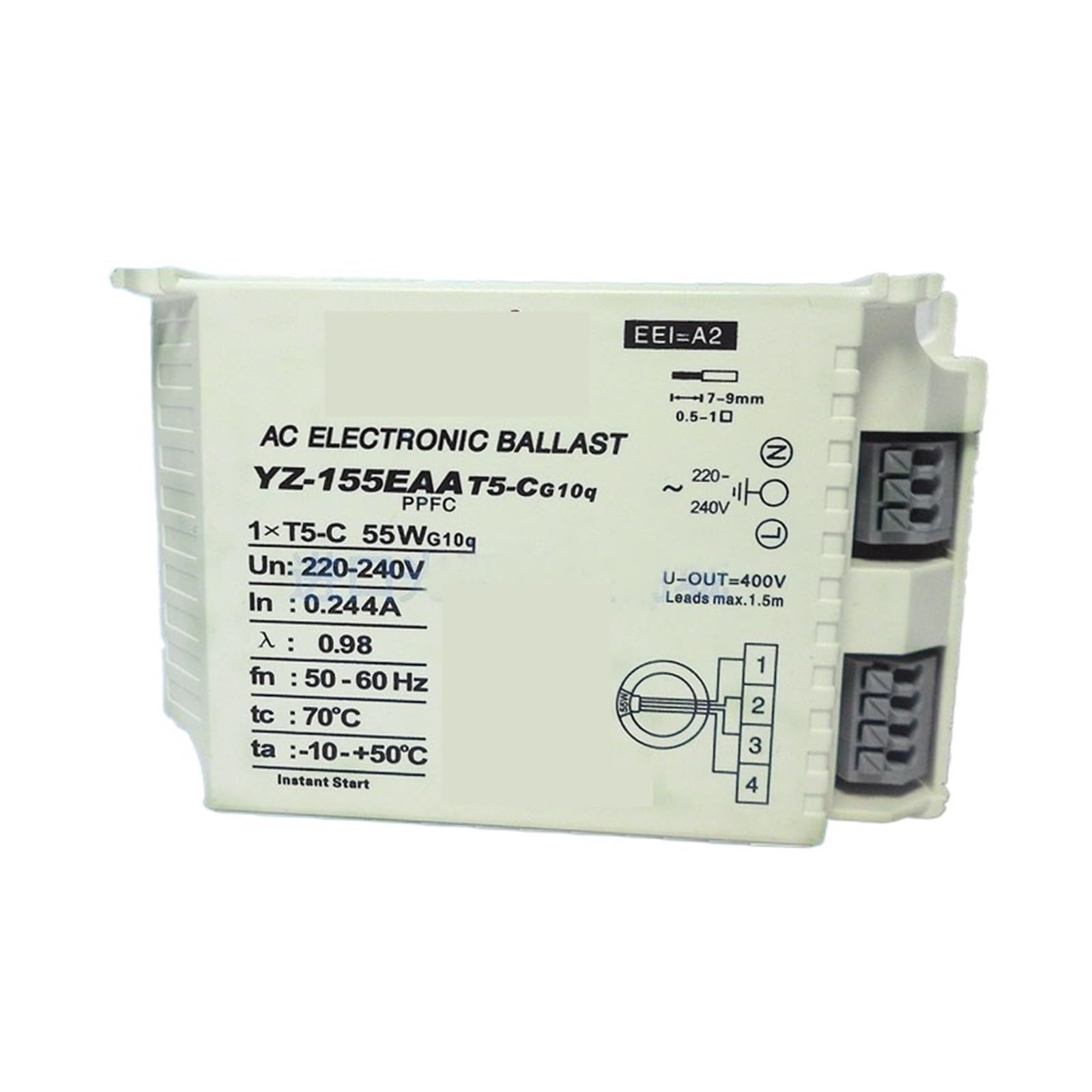 Ballast électronique Lampe Fluorescente YZ-155EAA T5-C AC 220-240V, Ballast électronique 55W for Lampe annulaire T5 Standard