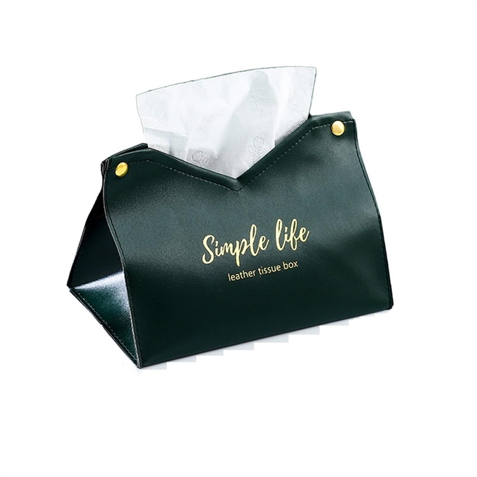 Tissue Case Tissue Box Desktop Dispenser Napkin Holder Toilet Paper Container Bedroom Storage Tissue Dispenser(Green)