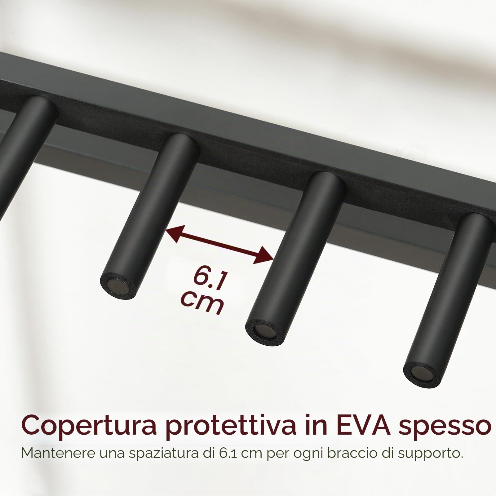 MAHANCRIS Supporto Porta Chitarre a 2 Livelli per 3 Strumenti, Chitarre Acustica, Elettrica, Bass, Ukulele, Banjo. con Ripiano per Accessori, Protezione in EVA, Nero AGSBK6301