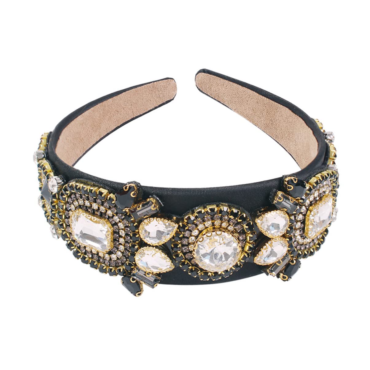 FOMIYES 2stücke Vintage Rhinestone Haarband Damen Weiß Breiter Haarschmuck Für Partys Und Alltag Elegantes Design Mit Feiner Verarbeitung Für Besondere Anlässe Und Stilvolles