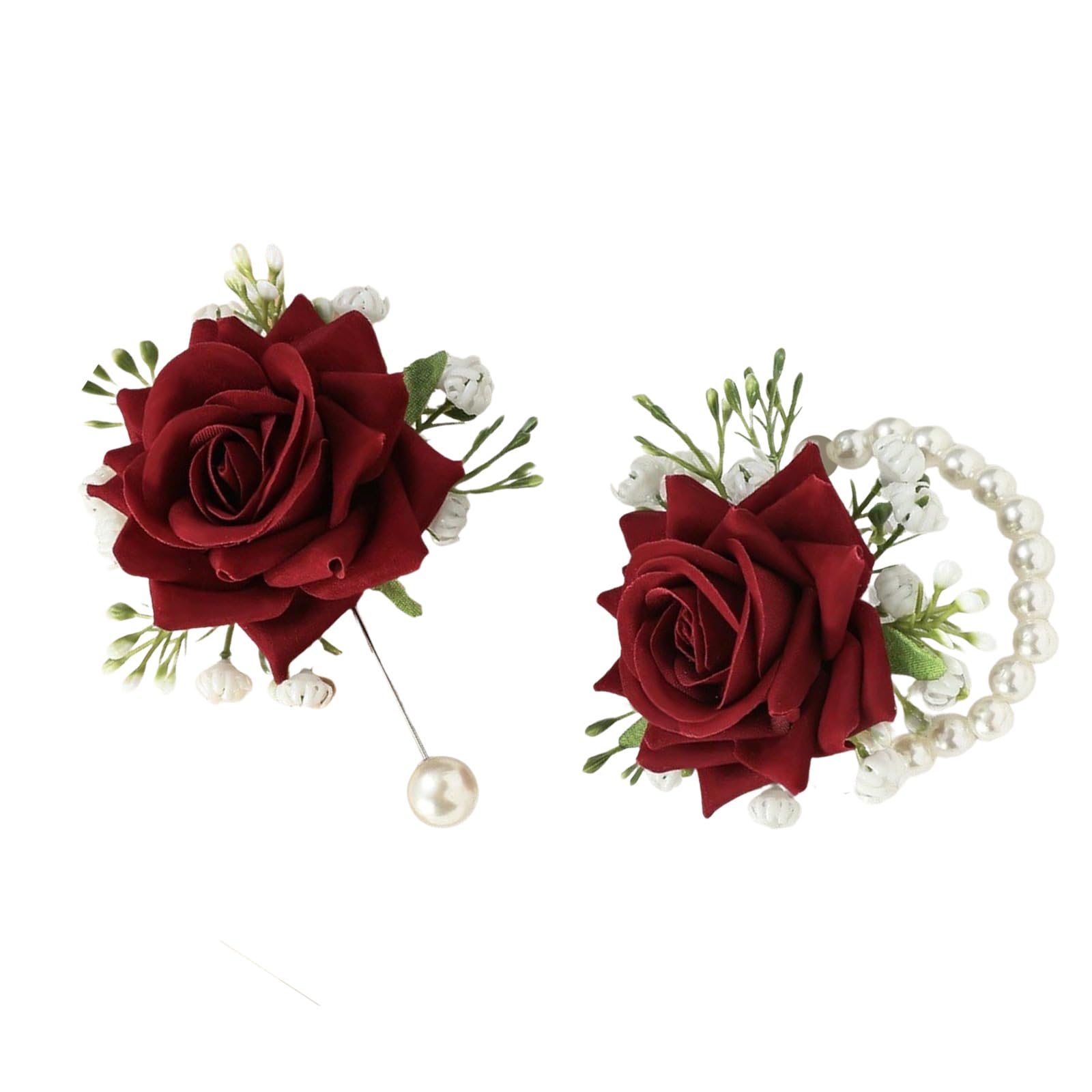 Msioytog Rose Artificial Wrist Corsages Bridesmaids Rose Wedding Wrist Corsage for Wedding Photoshoots Ceremony Flower