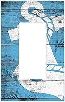 Vista 8 de Tablero náutico ancla individual dúplex interruptor de luz cubierta de placa de pared decoración cubierta de pared para el hogar dormitorio cocina