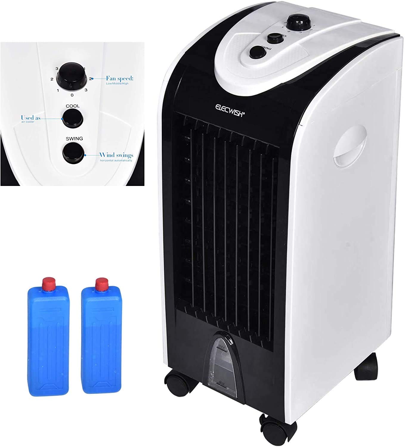 Fullwatt Air Cooler Portable Evaporative Fan Bladeless Quiet