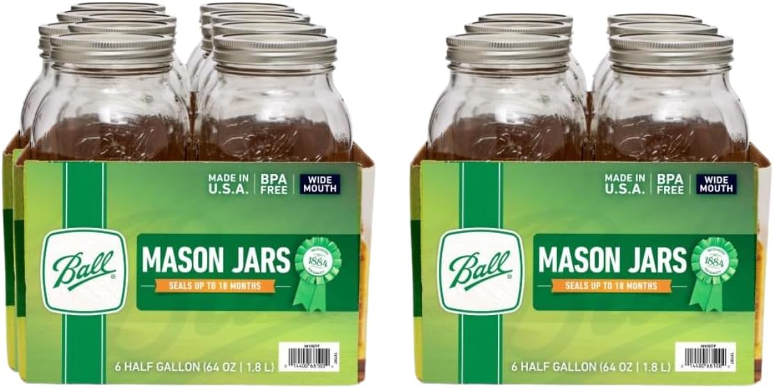 Ball 64 ounce Jar, Wide Mouth, Set of 12