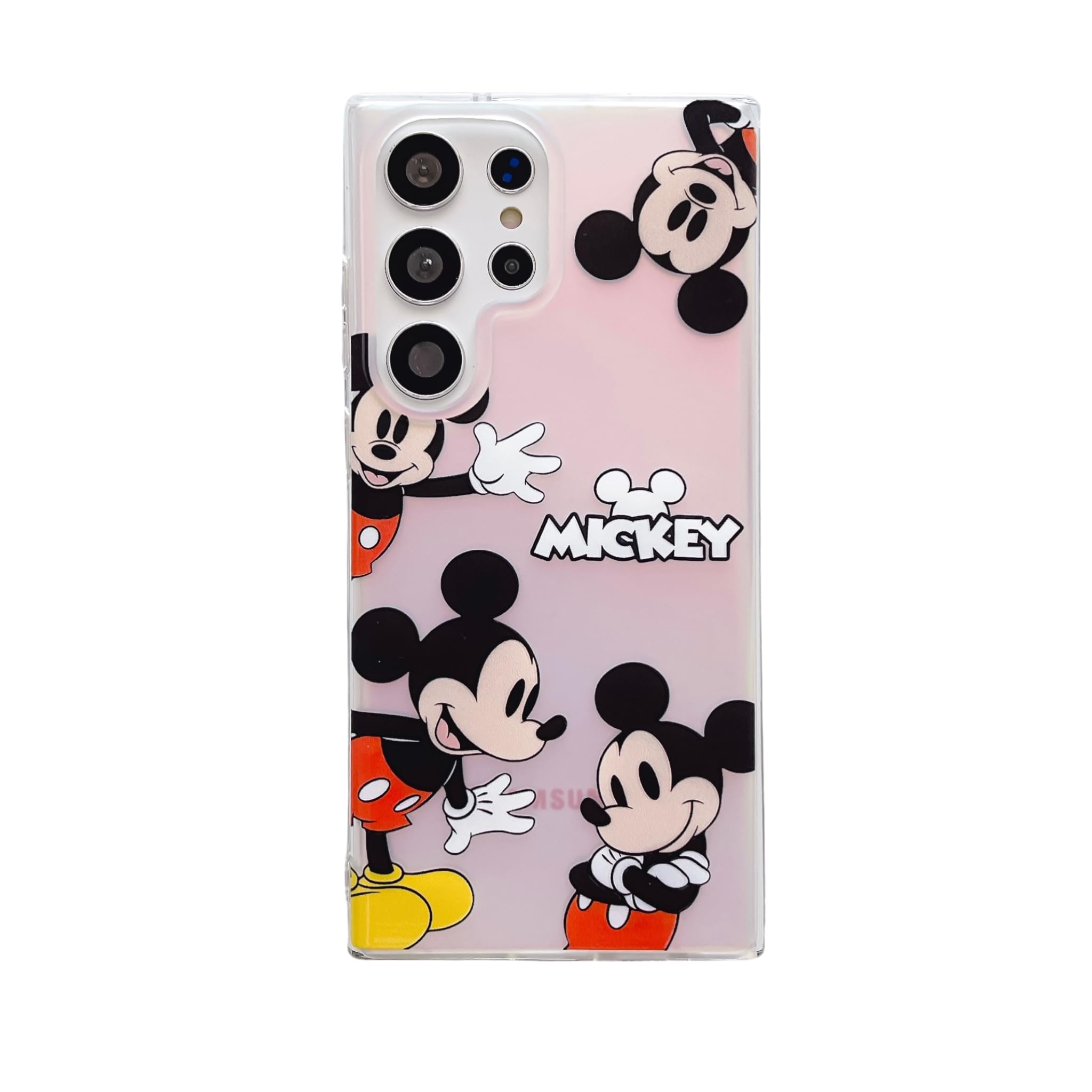 iFiLOVE for Samsung Galaxy S24 Ultra Cute Case, Cute Cartoon Laser Shockproof Protective Case Cover for Girls Boys Kids Women Men (Black)