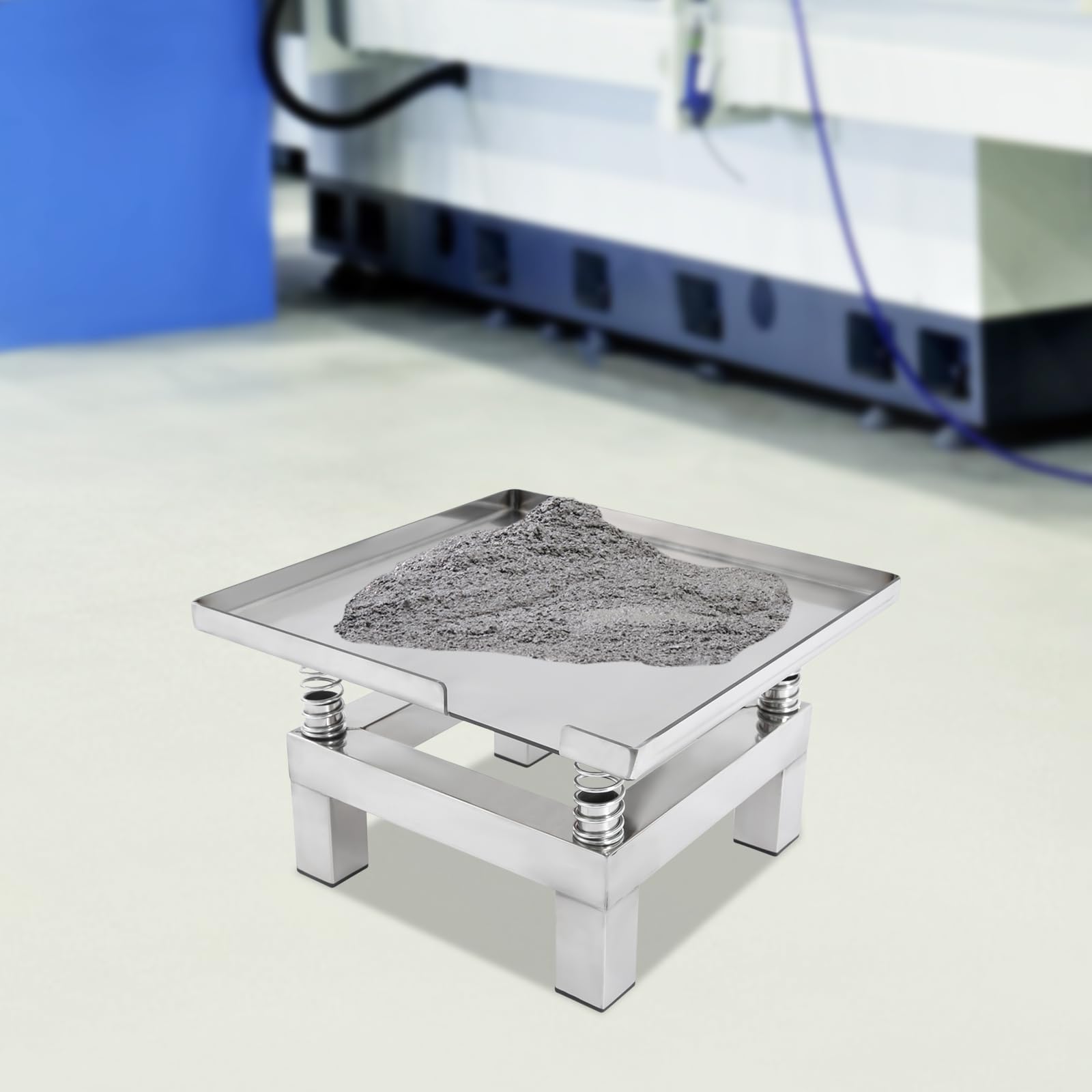 Piccola tavola vibrante per calcestruzzo, prova di vibrazione, tavolo vibrante in acciaio inox, mini tavolo da 350 x 350 cm, 220 V, 3600 giri/min, per forme di vibrazione, aumento della resistenza del
