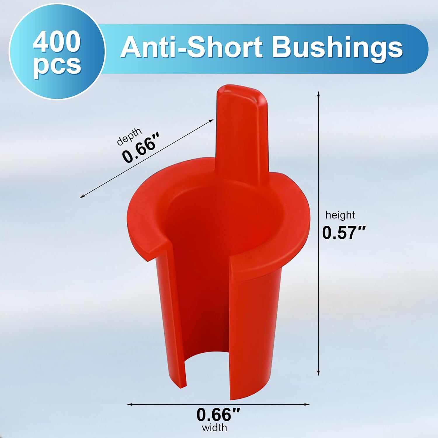 BBTO 400-pack 5/16 Inch Anti-short Bushing 3/8 Inch Electrical Mc/bx Cable Bushing Red Head Electrical Wire Connectors for 14/2-12/2 Mc Cable