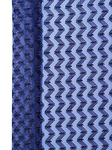 Image of Set of 2 Pcs Sheer Premium Lightweight Tissue Fabric Solid Blue Color Eyelet Door Curtain, 2 Pc Door Curtain 7ft