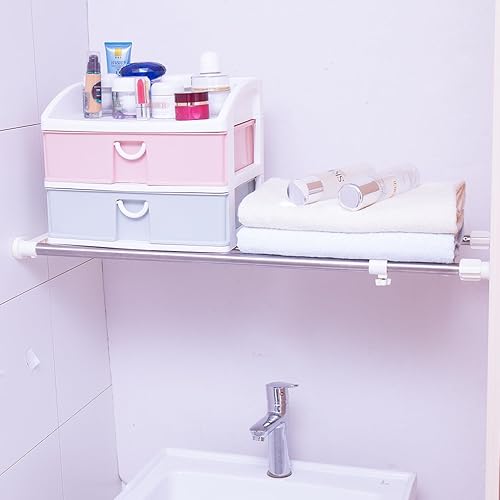 Miniatura 2 de Hershii Estante de tensión extensible para armario, estante de almacenamiento ajustable, resistente organizador de bricolaje divisor para armario,