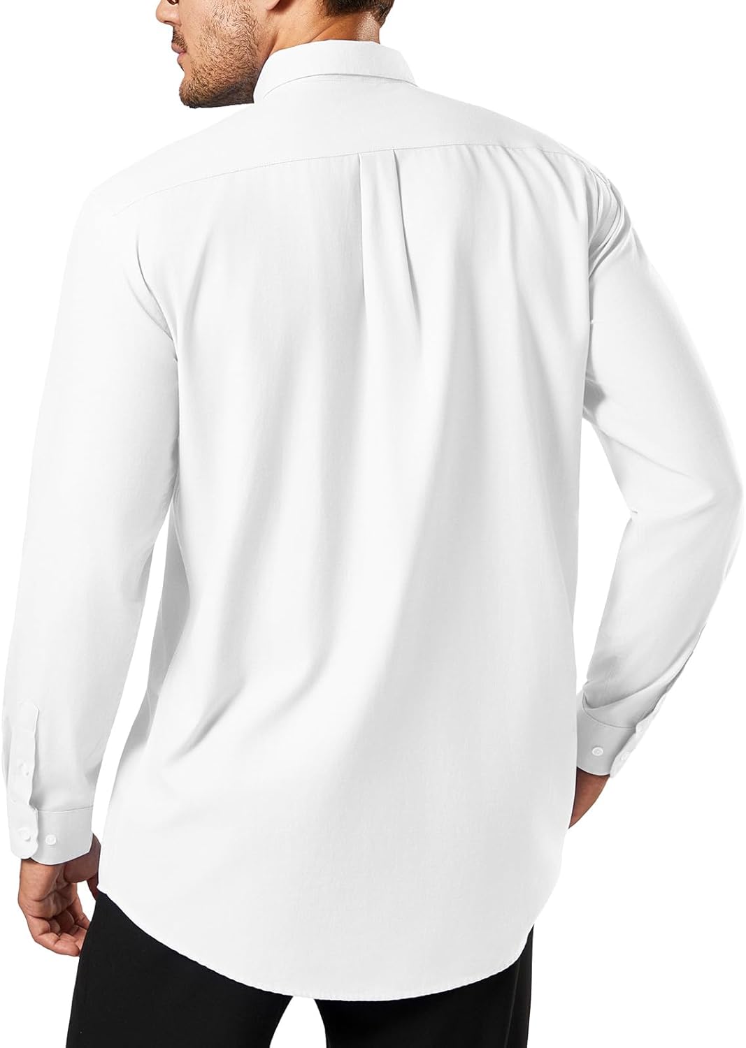 Oxford Dress Shirts for Men Big and Tall (Size XXL-6XLT) Button Down Long Sleeve Collared Shirts - Image 2