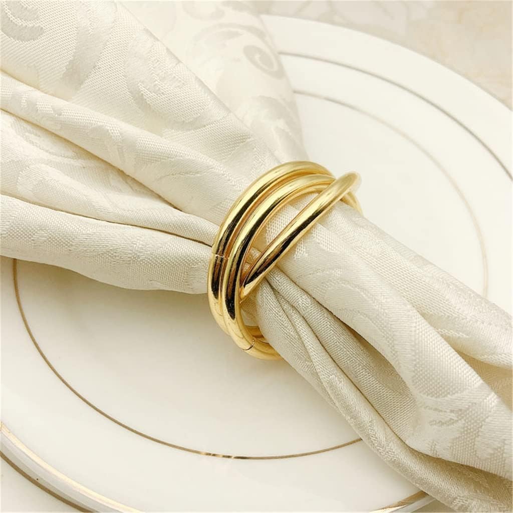 VIDI Golden Napkin RingsNapkin Buckles Restaurant Metal Holder Table Dinner Decor Cloth Towel Rings