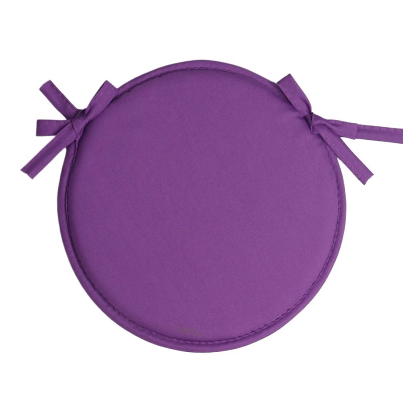 Gwyzax Stool Cushions 5 PCS Household Round Stool Cushion Thickened Sponge Fart With Strap Simple Fabric Design(Purple,30cm)