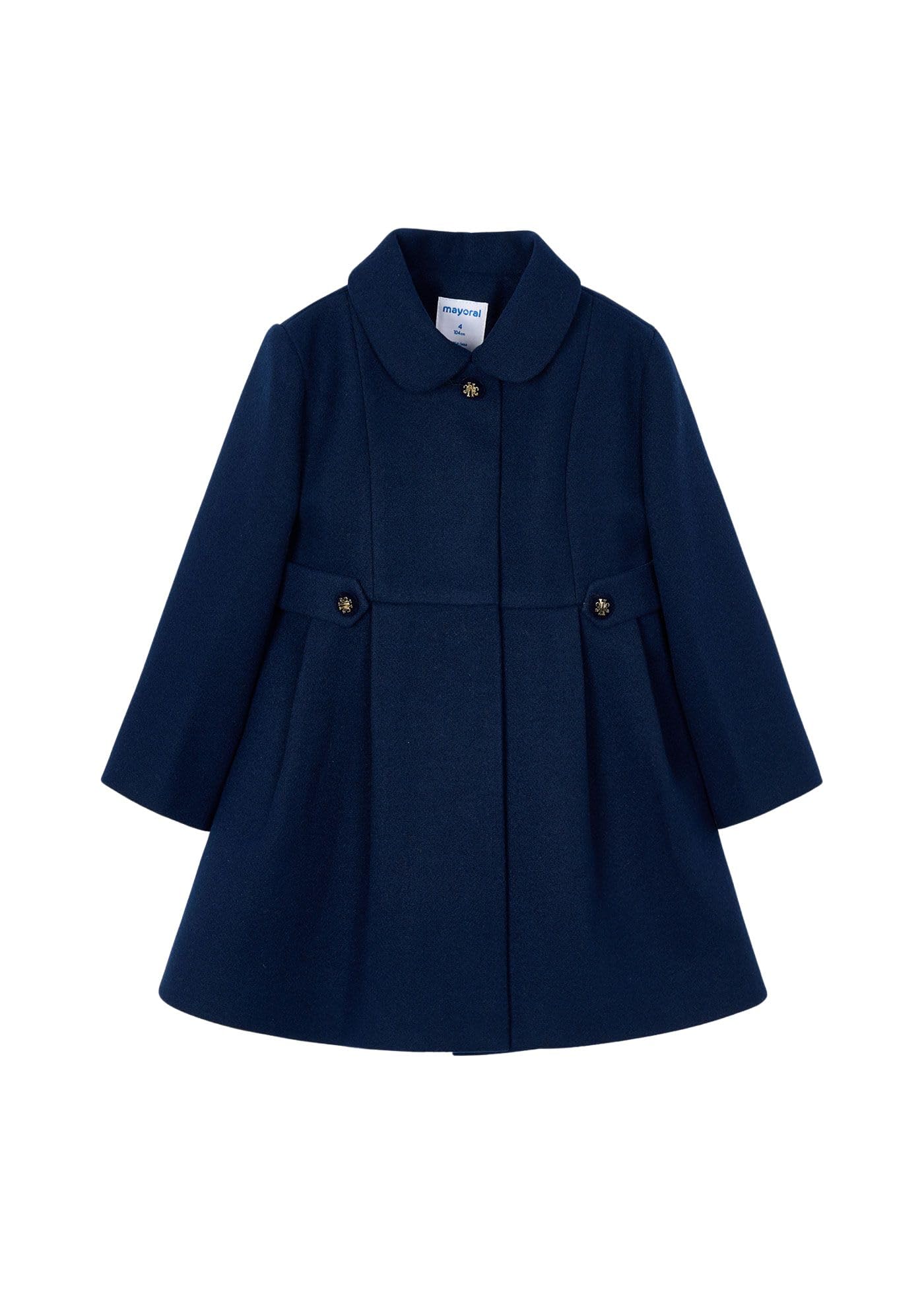 Mayoral Cappotto di Panno per Bambine e Ragazze Marino 7 Anni (122cm)