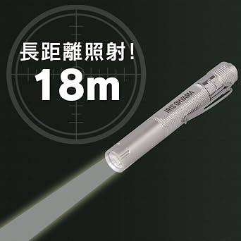 Iris Ohyama LWK-16P LED Flashlight, Handy Light, Pen Type, 16 Lumens, Newest Lightweight, Disaster Preparedness Goods, Camping, Climbing