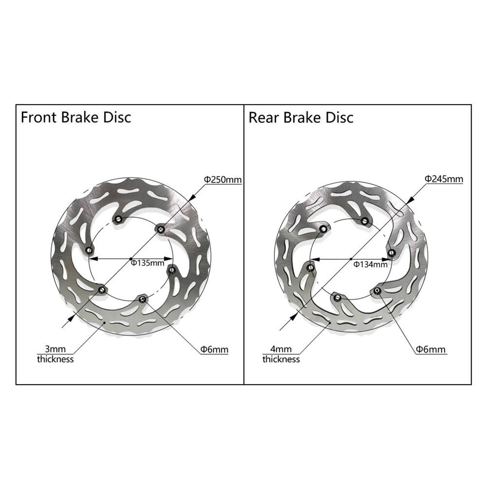 pour YZ125 YZ250F YZ450F YZF WR250 450F 245 250mm