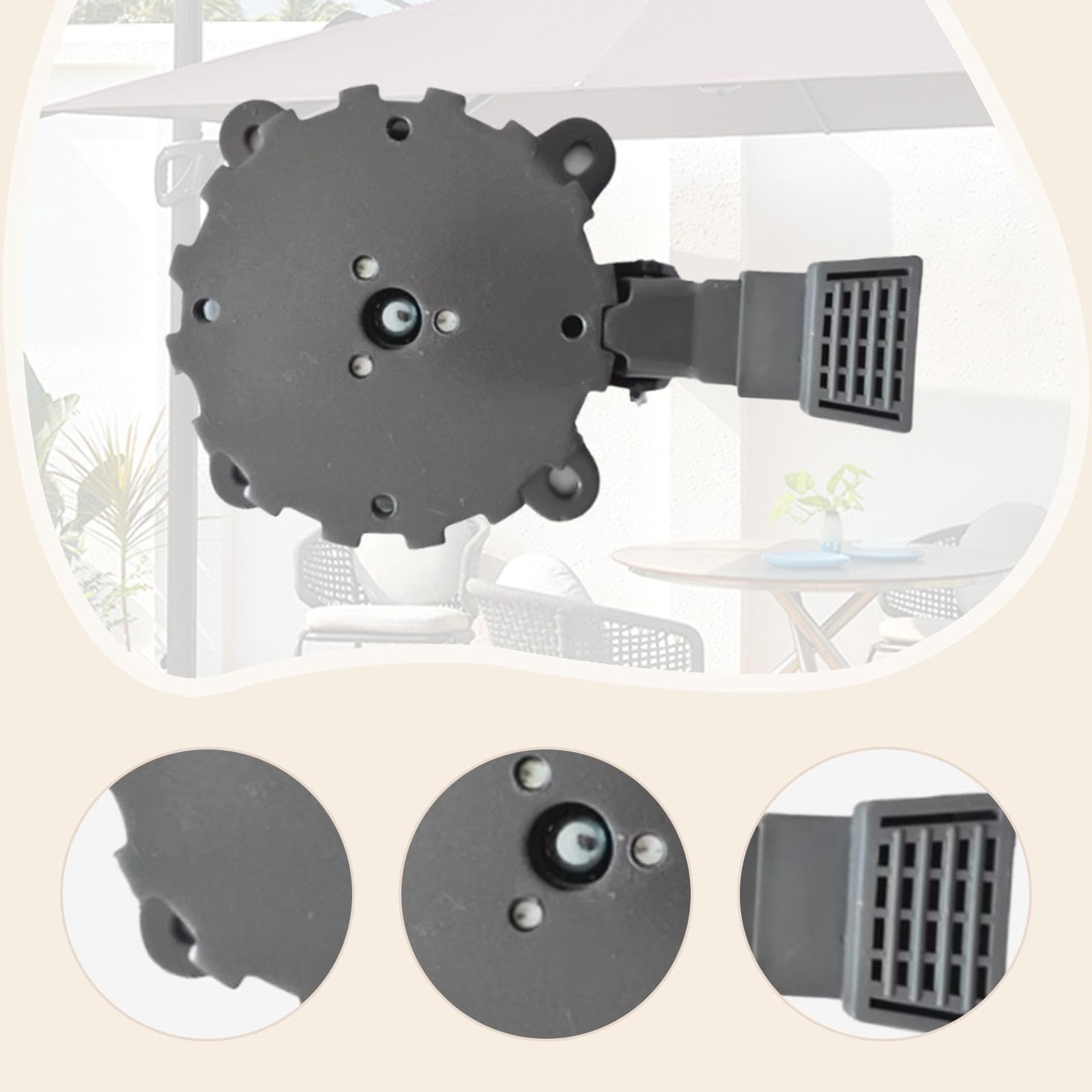 F Fityle Base de parasol de terrasse rotative à 360°, accessoire de parasol extérieur, support de extérieur, pièce de rechange pour camping, fête en plein air