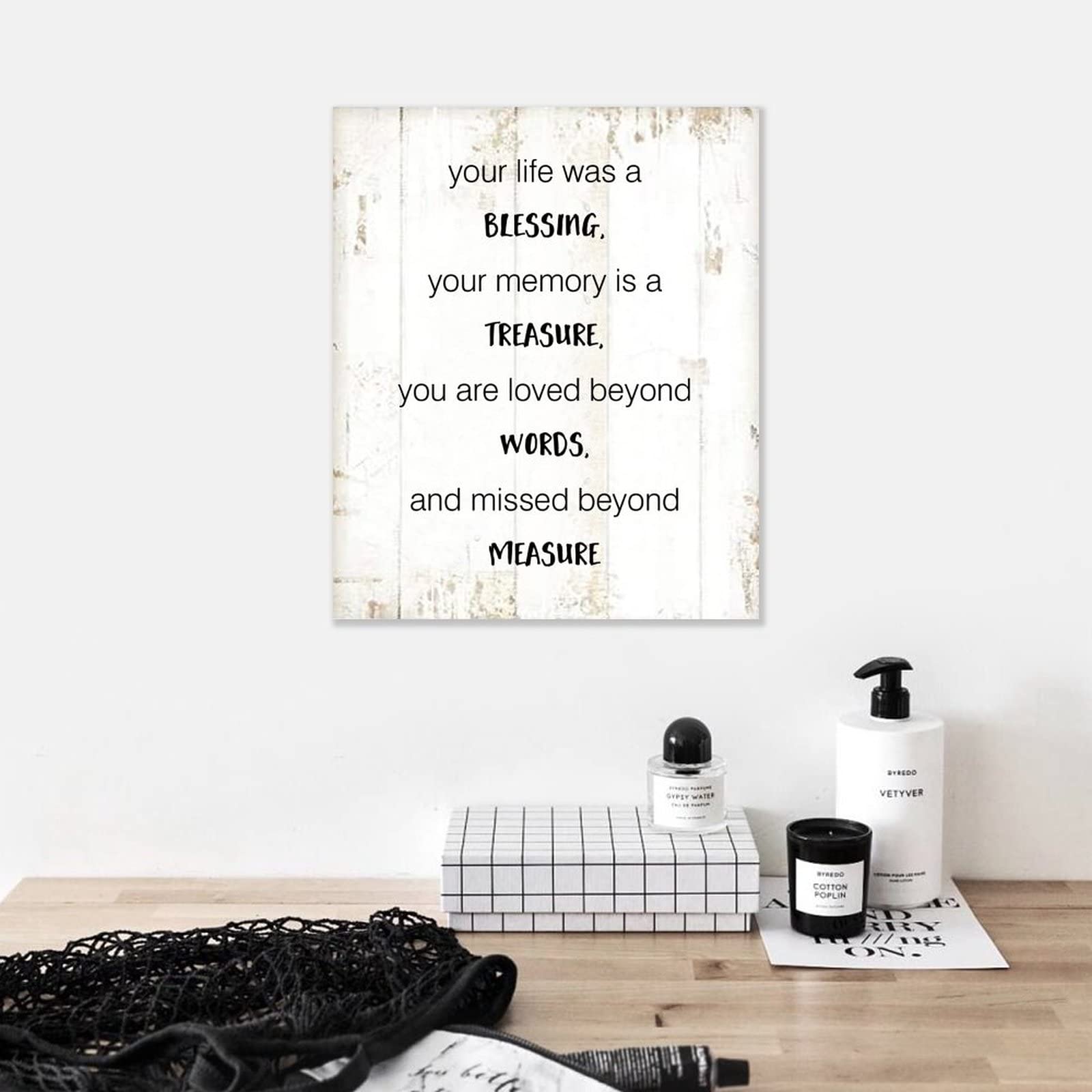 Plaque Murale En Bois – Citation Inspirante 'Behind You All Your Memories...'