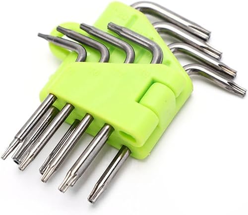 Juego de llaves Torx de 8 piezas, juego de llaves pequeñas estrella T5-T20, micro llaves de acero Cr-V, herramientas hexagonales Torx para