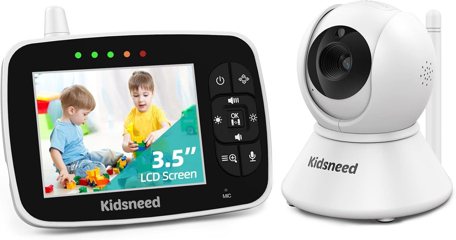 Baby Monitor with Camera and Audio - 3.5 Inch Video Baby Monitor with Remote Control Pan& Tilt &Zoom Camera, Two-Way Audio, Night Vision, VOX Mode，Temperature Monitoring, Lullabies, 960ft Long Range : Baby