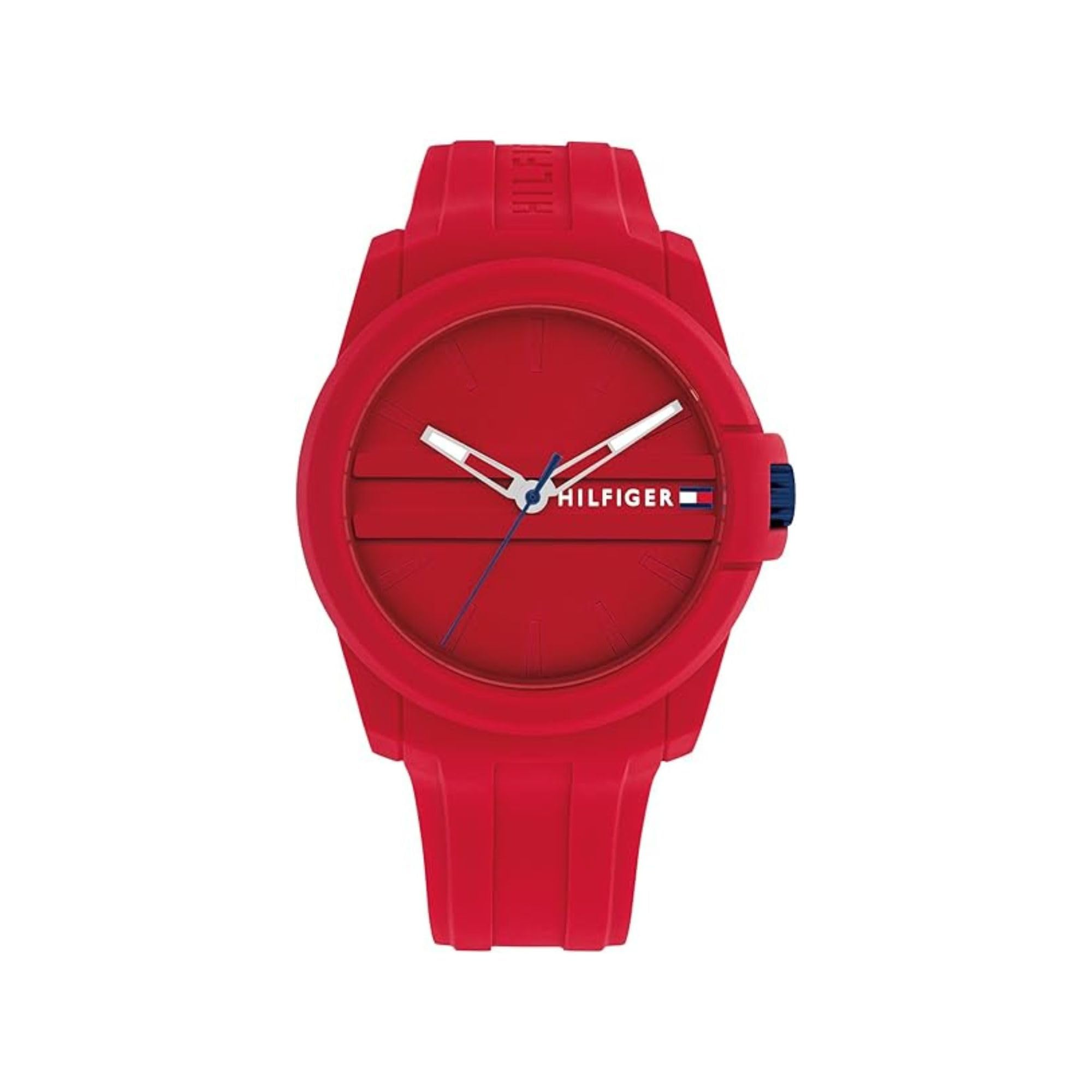 Tommy HilfigerMen's 3-Hand Quartz Watch – Casual Sport Style, Silicone Strap, Water-Resistant to 50 Meters, Everyday Fashion Wristwatch, Gift for Him - 44mm