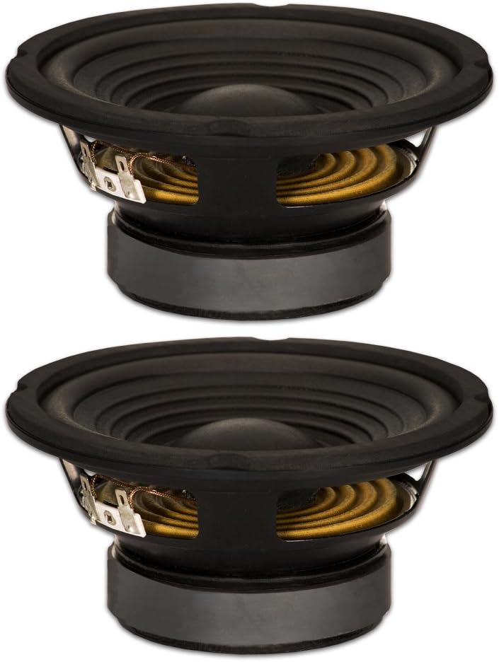 2 Goldwood Sound GW-206/8 OEM 6.5" Woofers 180 Watts each 8ohm Replacement Speakers