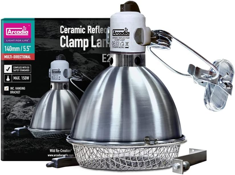 Arcadia Ceramic Reflector Clamp Lamp, 140 mm