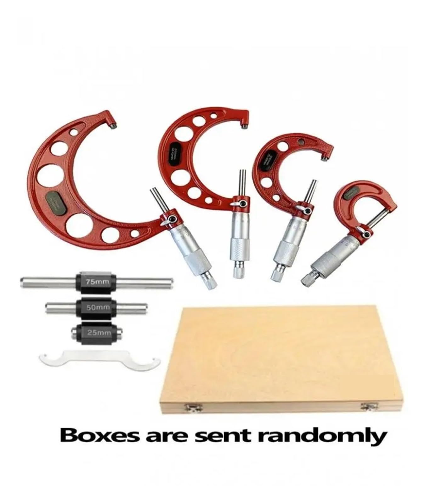 Set di micrometri per Esterni Micrometri Esterni di precisione da 0-4 Pollici, 0-100 mm, 0,0001'' con Punte in carburo, Set da 4 Pezzi, Utensili industriali da 0-1"-2"-3-4"(2-3X0.0001)