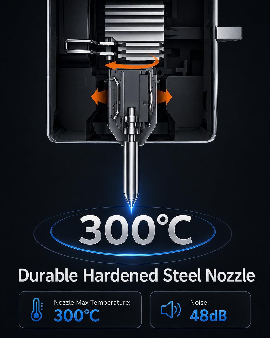 4 Stück Düsen für Kobra 4/Kobra X, 0,4 mm 0,4 mm 0,4 mm 0,4 mm, integriertes Düsenset aus gehärtetem Stahl, Schnellwechsel-Hotend-Kit mit 4 Silikonsocken und 3 Reinigungsbürsten
