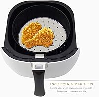 Vista 6 de Forros para freidora de aire, papel pergamino de 7 pulgadas, 8.5 pulgadas, 9 y 10 pulgadas, forro de vapor de bambú, perforado, antiadherente