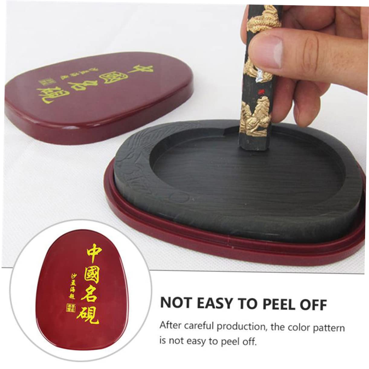 Pierre à Encre Facile à Nettoyer et Transporter Couvercle pour Calligraphie Chinoise pour Élèves et Enseignants en Peinture et Écriture