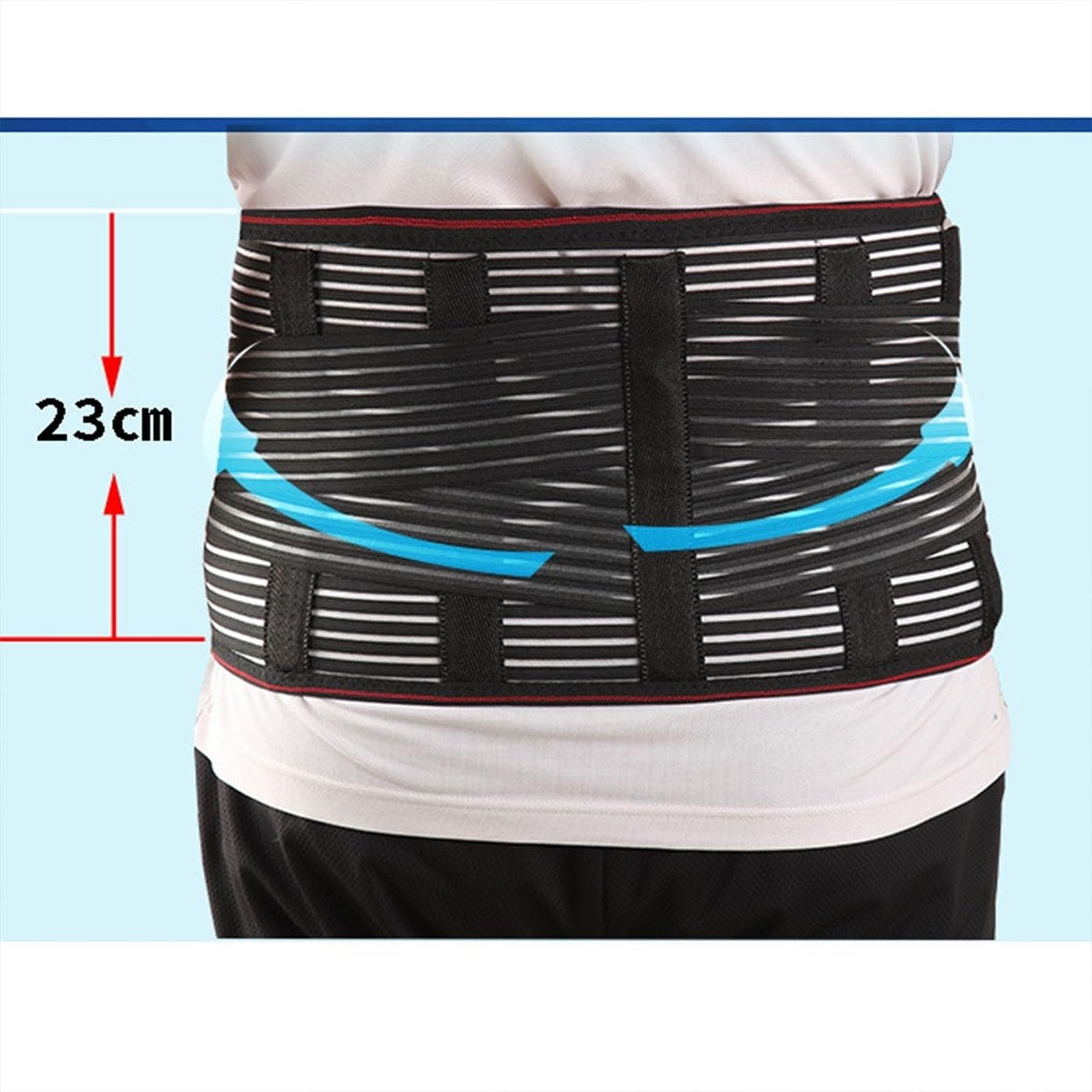 M-6XL Plus Size Back Brace Decompression Double Support Lumbar Support Belts for Men Women Breathable Lower Waist Sports Corrector