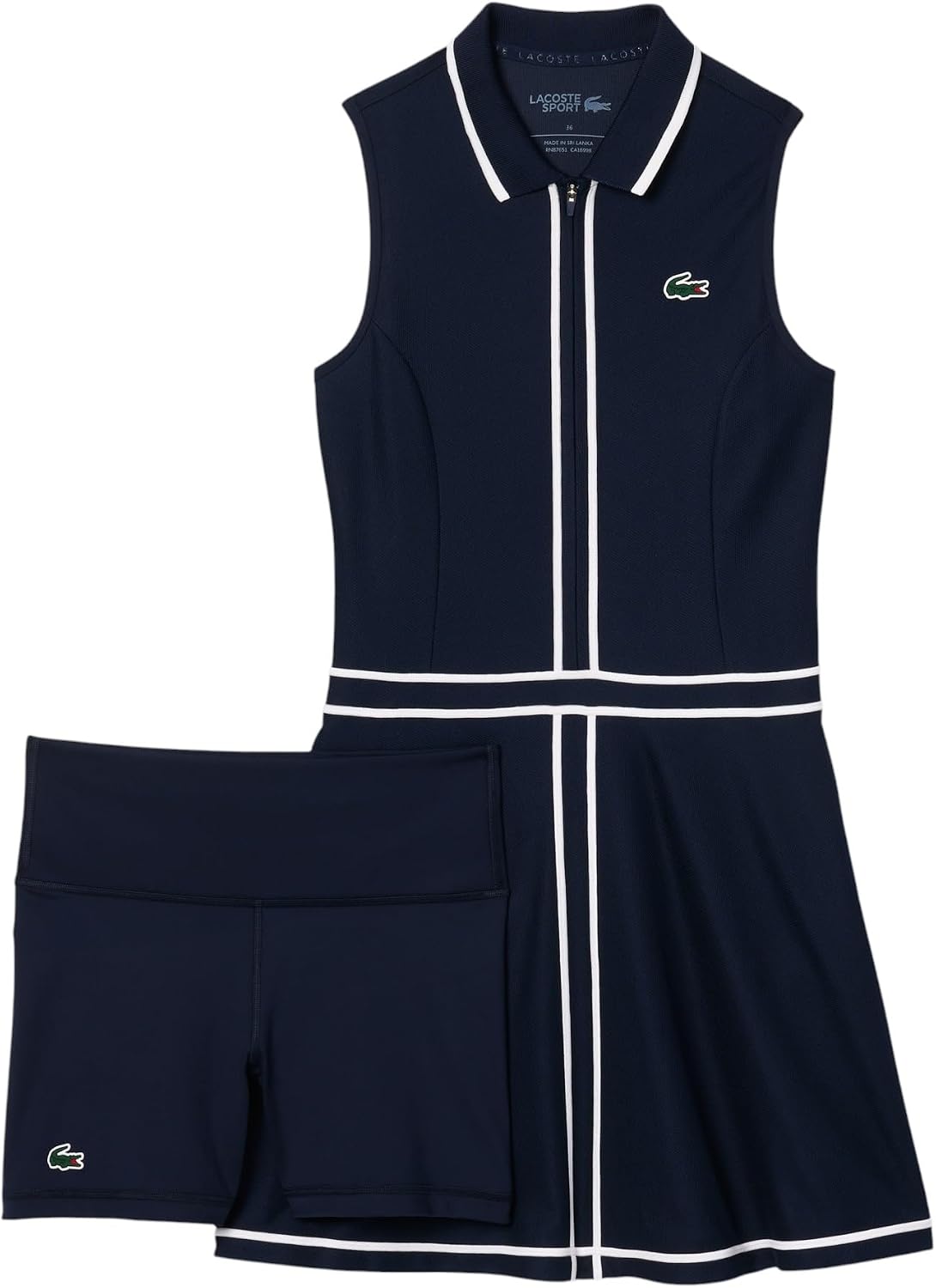 Lacoste Women's Sport Ultra Dry Heritage Trim Golf Dress