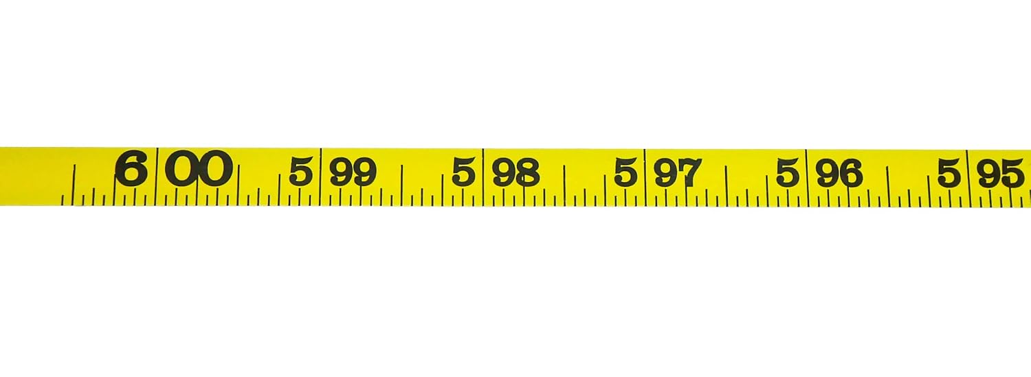 Metal Adhesive Backed Ruler – 3/8 Inch Wide X 50 Feet Long – Right to Left – Fractional – 1/16” Grads