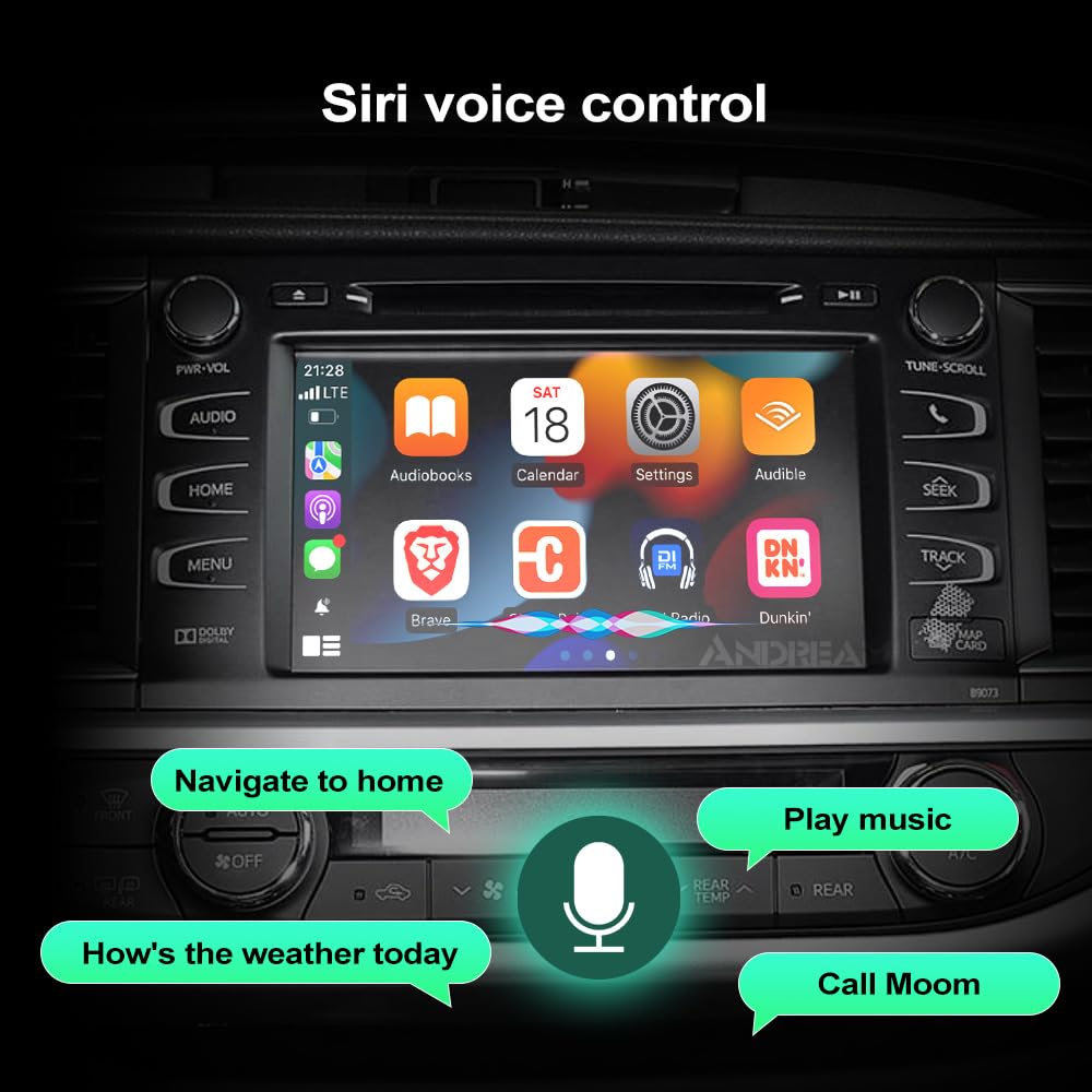 Andream Bezprzewodowy zestaw aktualizacyjny Android CarPlay do Toyota Touch 2 kompatybilny z CH-R, Avalon, Corolla, Camry, Yaris, Auris, RAV4, Highlander Entune 2.0 2014-2019