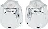 EVERTECHPRO PLB14027LCH Chrome Plated Large Shower Knob Replacement, Fits Price Pfister Shower Set, Shower Faucet Handle, 2 Pack with Hot and Cold Handles and Screws, Durable Shower Knob