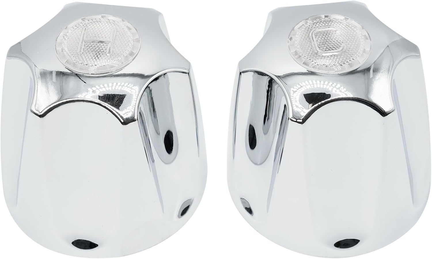 EVERTECHPRO PLB14027LCH Chrome Plated Large Shower Knob Replacement, Fits Price Pfister Shower Set, Shower Faucet Handle, 2 Pack with Hot and Cold Handles and Screws, Durable Shower Knob