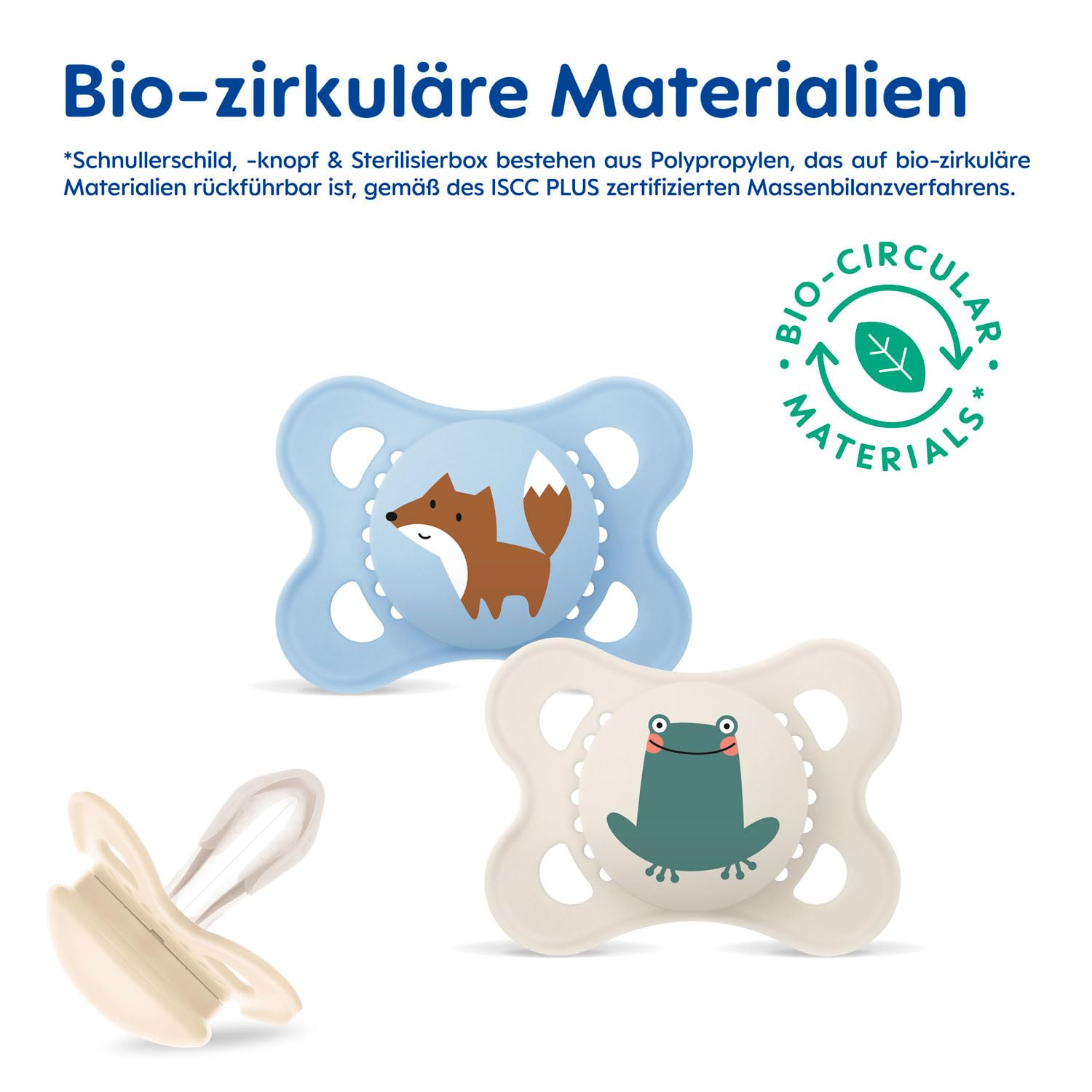 MAM Day & Night Tétines en silicone 0-6 Uni // Lot de 4 // incl. 2 boîtes de transport stérilisantes