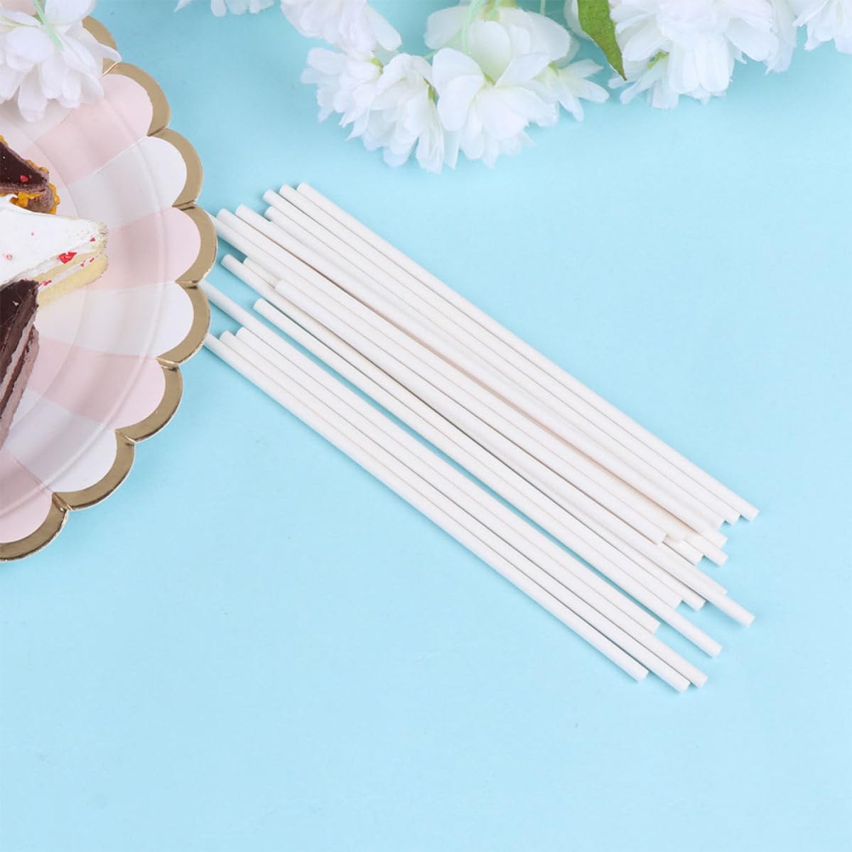 Paper Lollipop Sticks DIY White 300pcs Candy Making Supplies