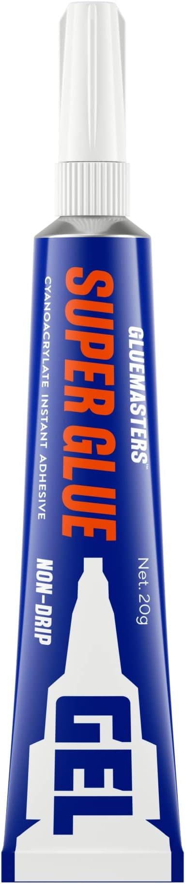 Professional Grade Cyanoacrylate (CA) Super Glue by Glue Masters with Variable Viscosity Adhesive for Plastic, Wood & DIY Crafts (20GR Gel)
