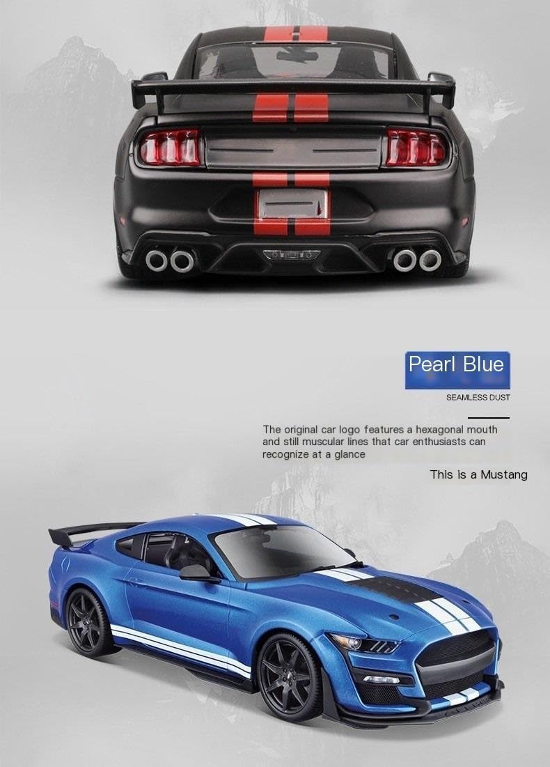 1:18 Sports car Simulation Alloy car Model GT500 Colour Blue(2020 GT500 Blue)