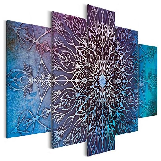 murando - Cuadro Mandala 200x100 cm - impresión de 5 Piezas - Material Tejido no Tejido - impresión artística - Imagen gráfica - Decoracion de Pared - Oriente f-A-0663-b-o