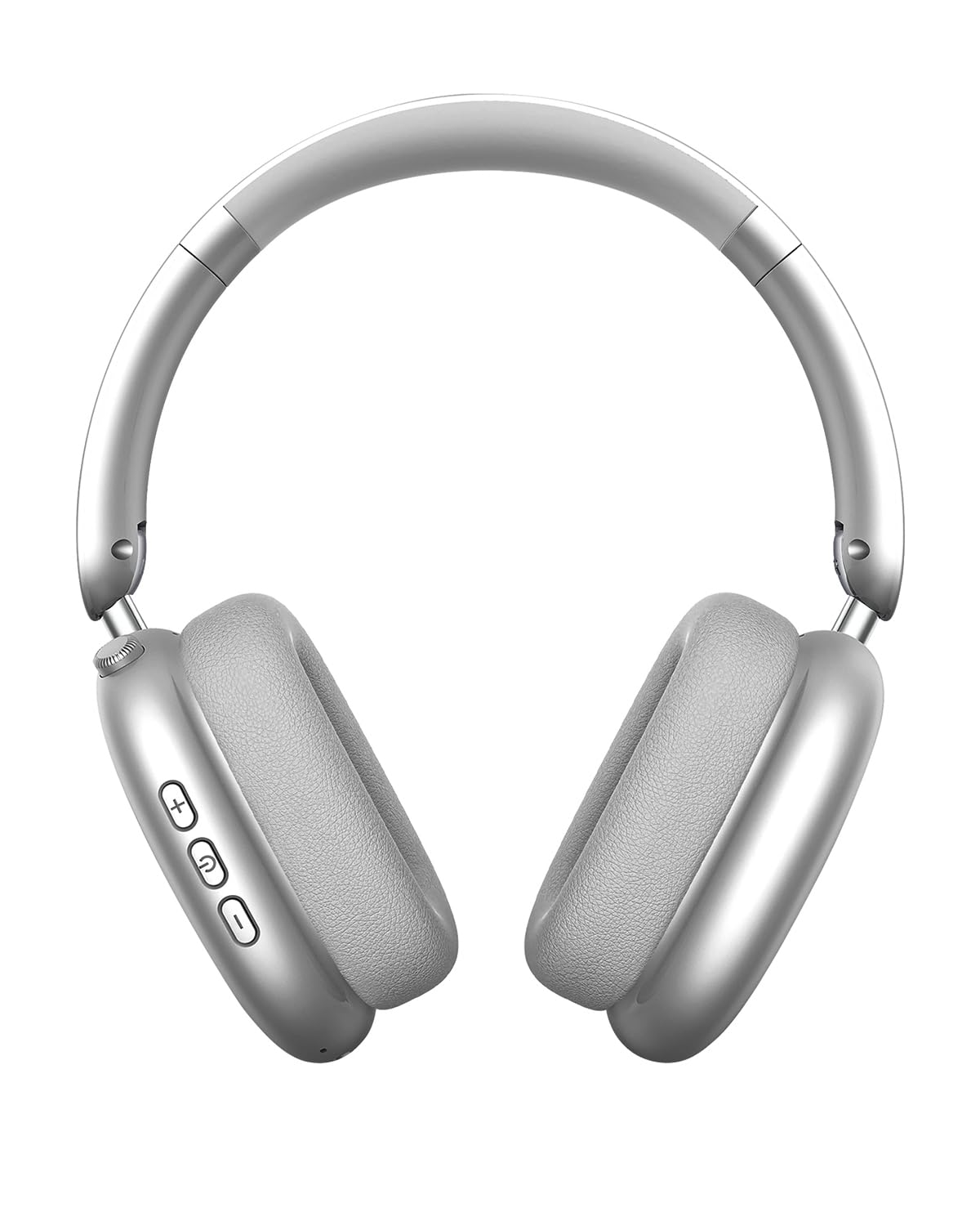 Over Ear Wireless Headphones, Foldable,Breathable Active Noise Canceling Soft Earpads-Silver-image-37