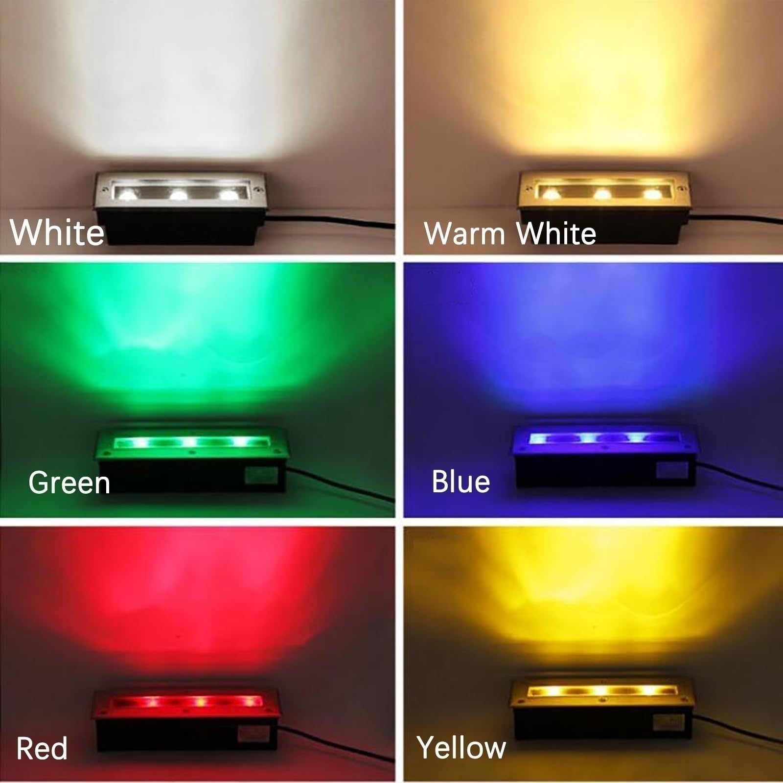 Focos Suelo Led - Luces LED Para Paisajismo, Foco LED Rectangular Empotrable Para Exteriores, Lámpara De Pie Para Iluminación De Caminos Impermeable IP65, Para Patios Y Terrazas(Green,85-245V(24W))