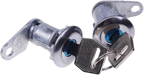 Miniatura 4 de JZGRDN Par de llaves de cilindro para cerradura de puerta 5070001 DL15504 compatibles con Ford E150 E250 E350 E100 Truck Van Granada Mustang Pinto
