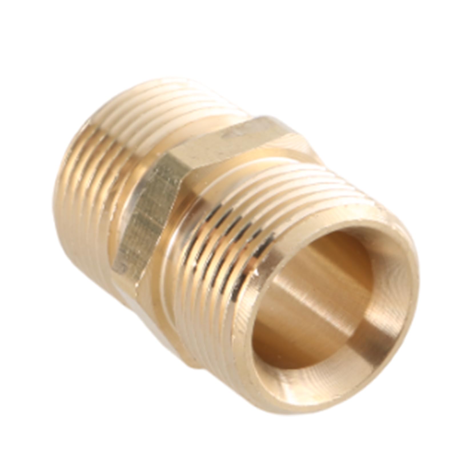 Brass Pressure Washer Hose Extender, M22 15mm to M22 14mm Male, Easy Installation, High Pressure Extension Connector Extension Connector