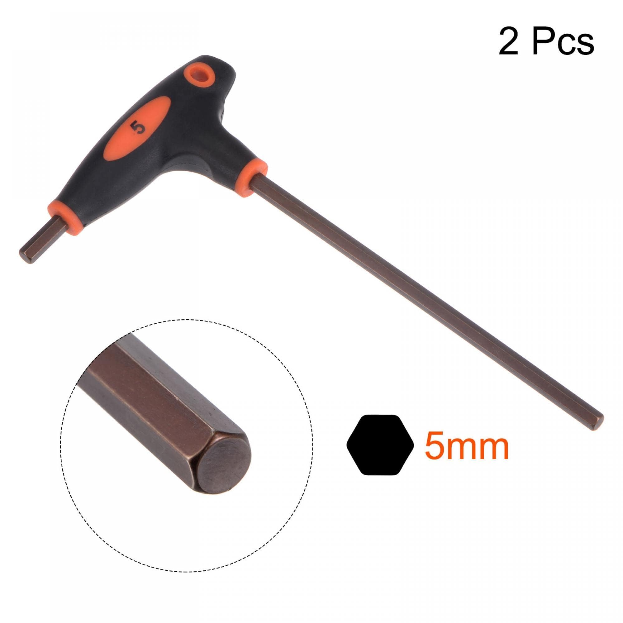 TOP-VIGOR 2Pcs 5mm Hex Key T-Handle, T Bar Dual End Wrench Spanner Allen Key for Home Repair and Mechanical Maintenance Metric S2 Steel - Image 3